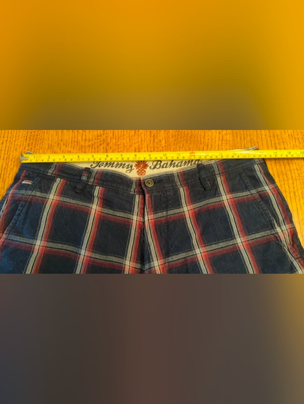 Tommy Bahama Linen/Cotton Shorts  Blue, Red White Plaid- Paradise Nation Size 34 - Picture 9 of 10
